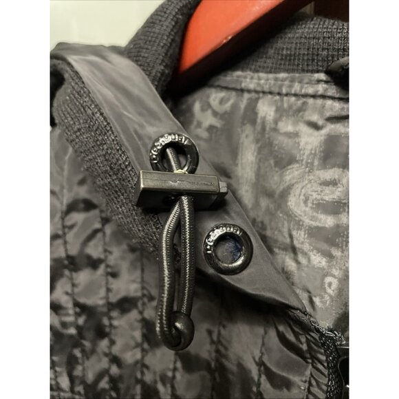 Desigual Black Reversible Hooded Full Zip Up Black Windbreaker Jacket Size S - Picture 7 of 14